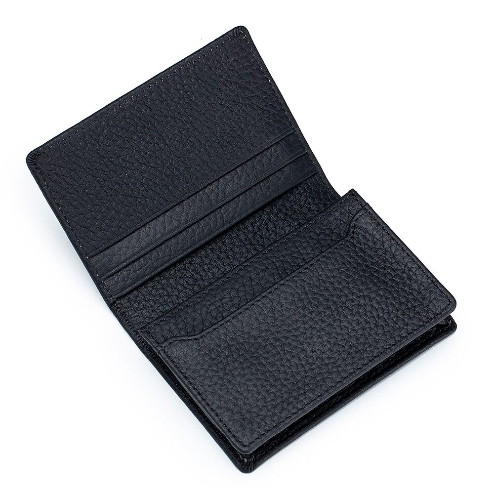 RFID Mens Slim Front Pocket Wallet Genuine Leather Bifold ID/Credit Card Holder