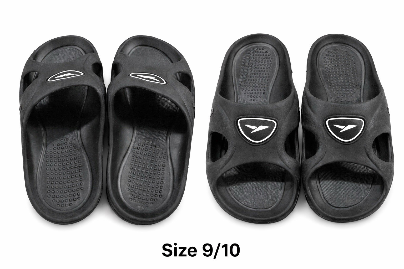 Men Casual Black Slip On Slide Open Toe Sandals Summer Synthetic