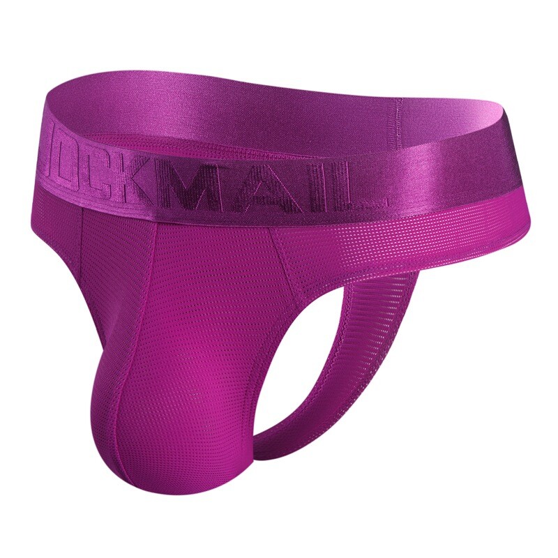 JOCKMAIL Men’s Sexy T-back Jock Strap Gay Mesh Pouch Thong Underwear Jockstrap