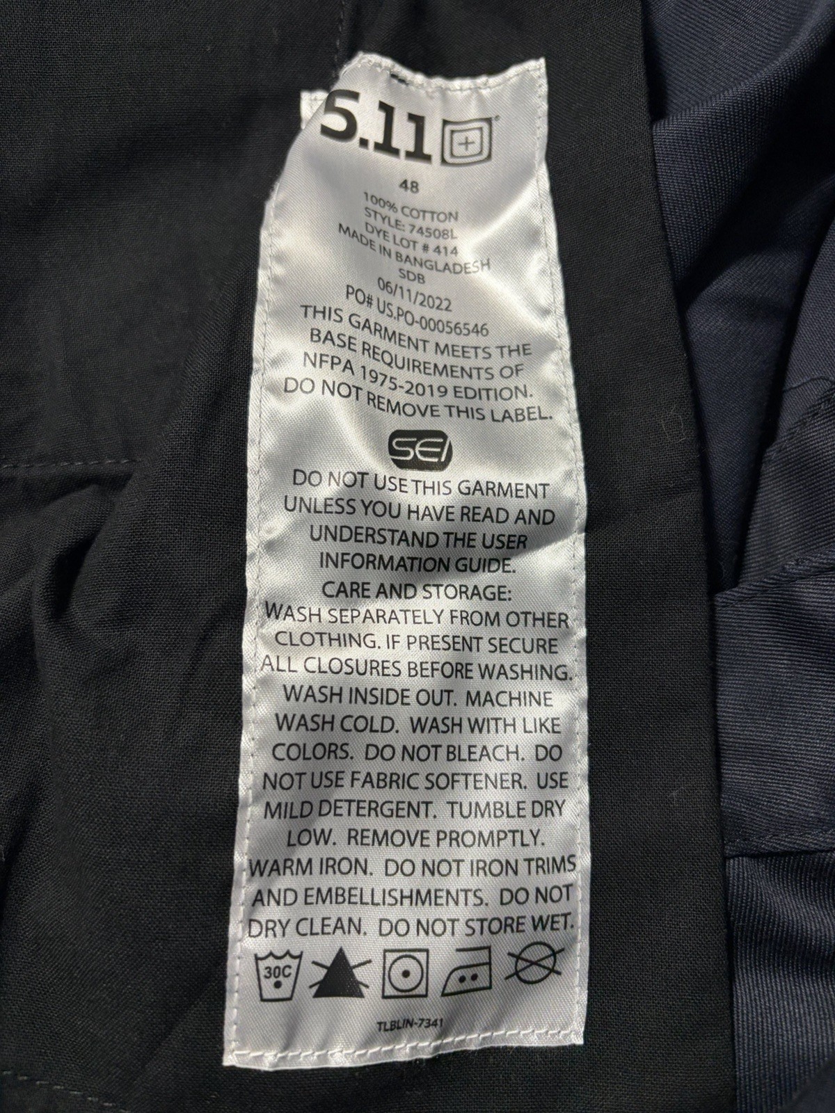 5.11 Tactical Company Pants 2.0 720 Fire Navy Regular Fit 48×28 ~NWT~