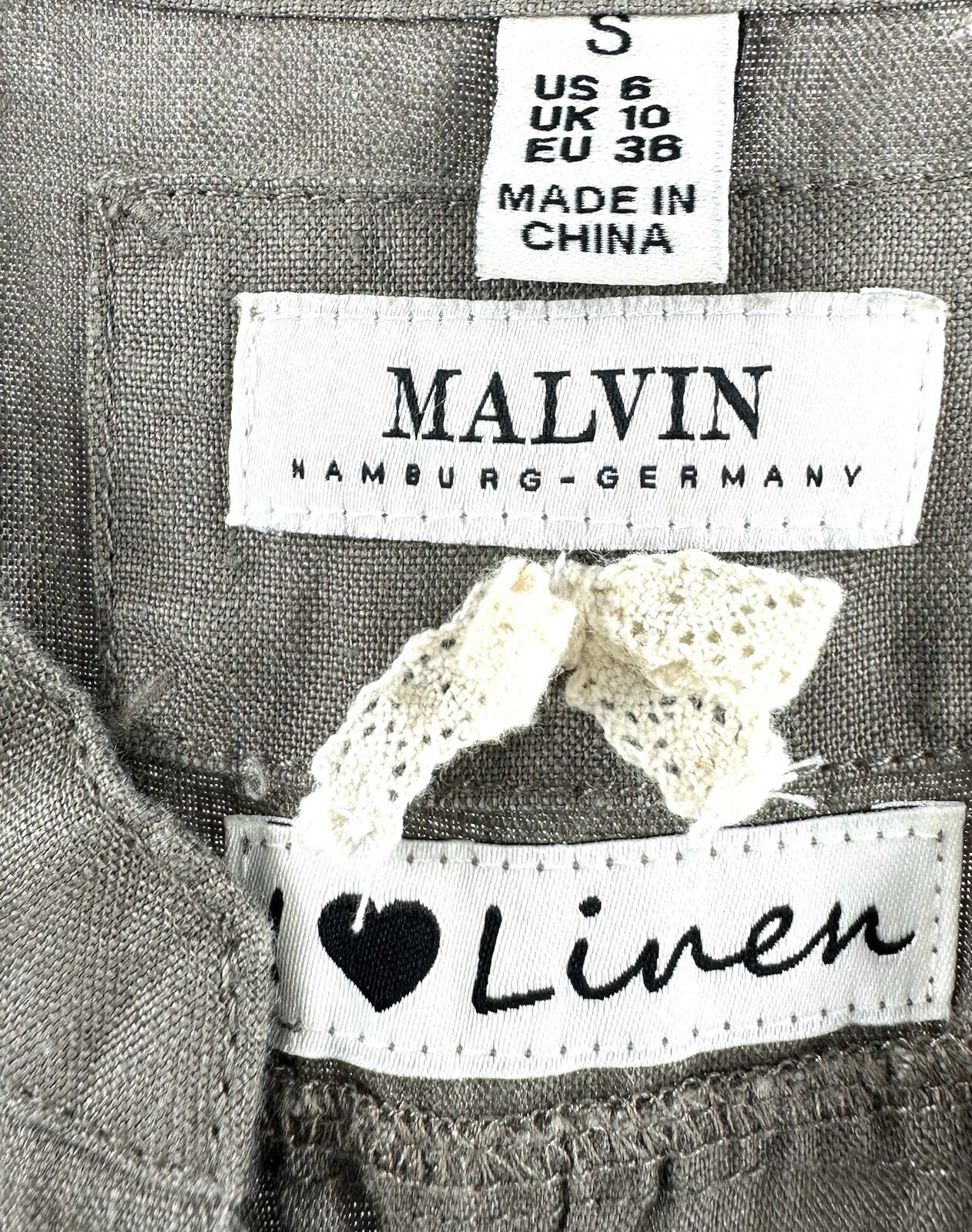 Malvin Linen Shirt Dress Womens 6 Coastal Button Down Capsule Minimalist Belted