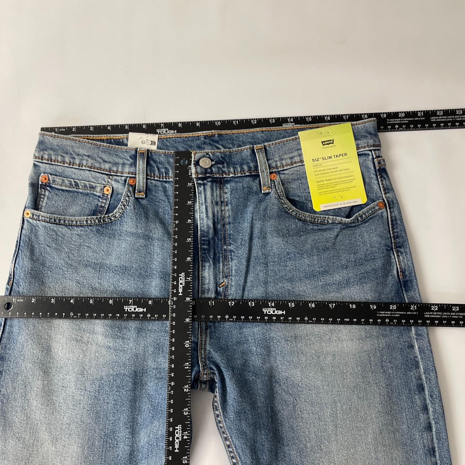 Levis 512 Jeans Mens 36×34 Blue Slim Taper Light Wash Denim Preppy Minimalist