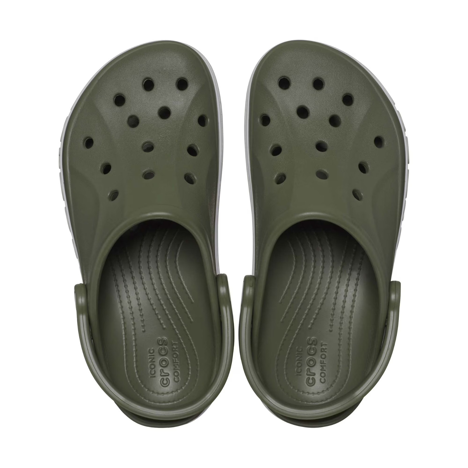 Best seller! Authentic Crocs Unisex Bayaband Clog Ultra Light Army Green/Cobbles