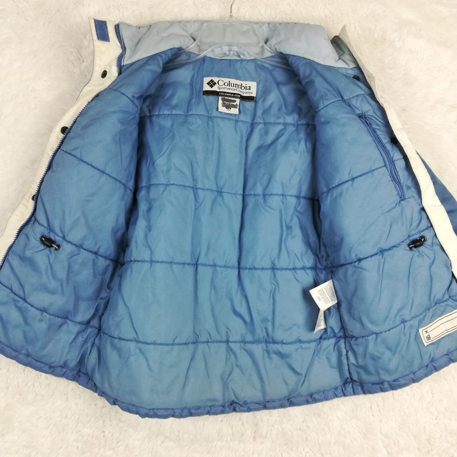Columbia Girls Jacket Insulated Blue Full Zip Pockets Youth 7/8