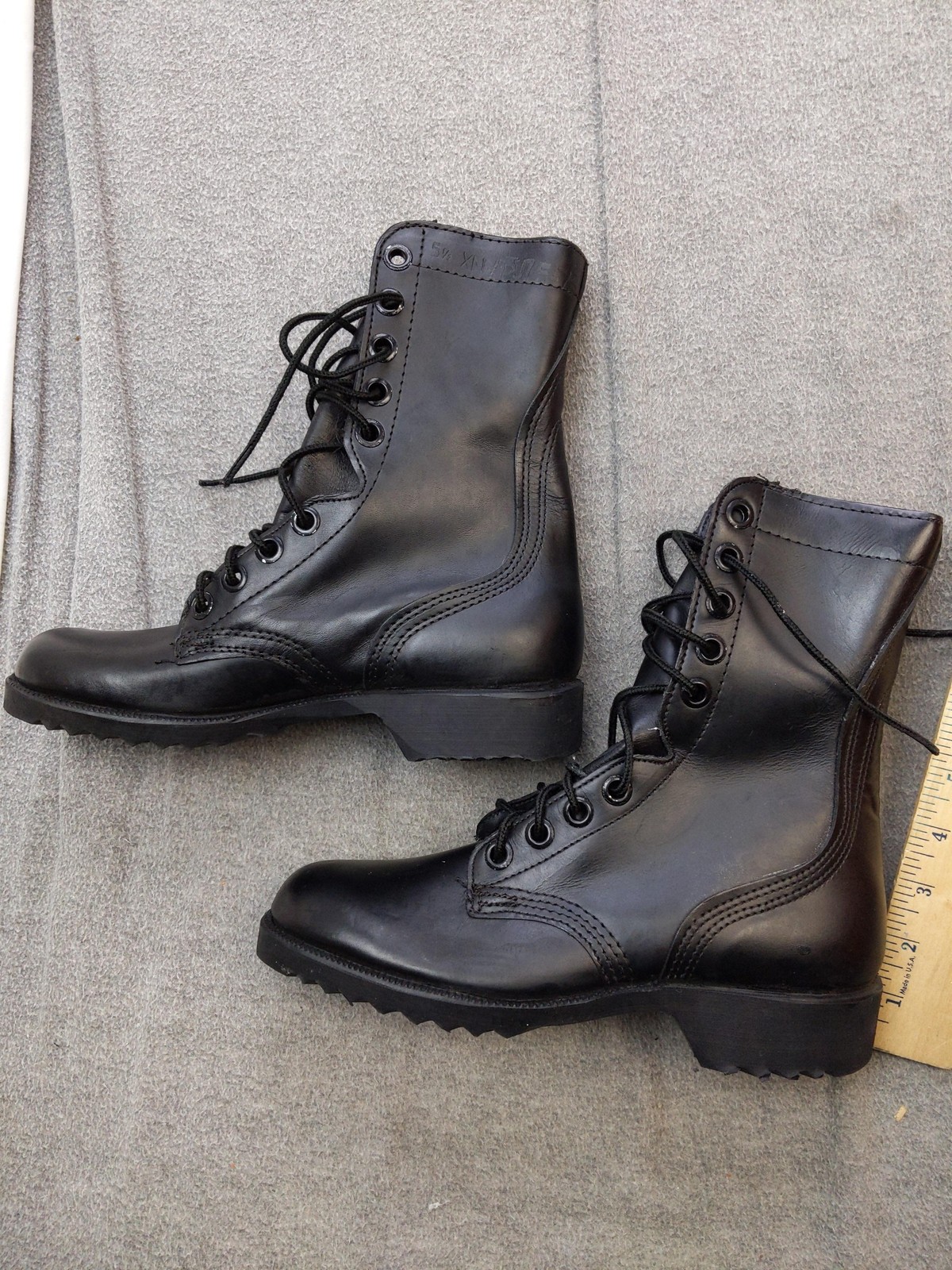 RO-Search Boots Womens Size 5.5 Black Leather Work Combat Mid Calf Lace Up
