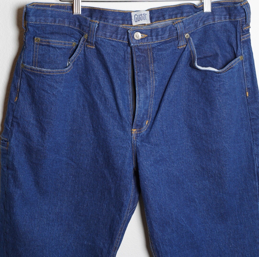 Diamond Gusset Denim Blue Jeans Men’s 40 X 30 (28”) Made in USA