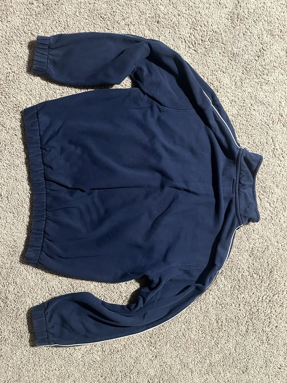 Old Navy Men’s M Navy Fleece 1/4 Zip Mock Neck Sweatshirt Long Sleeve Logo