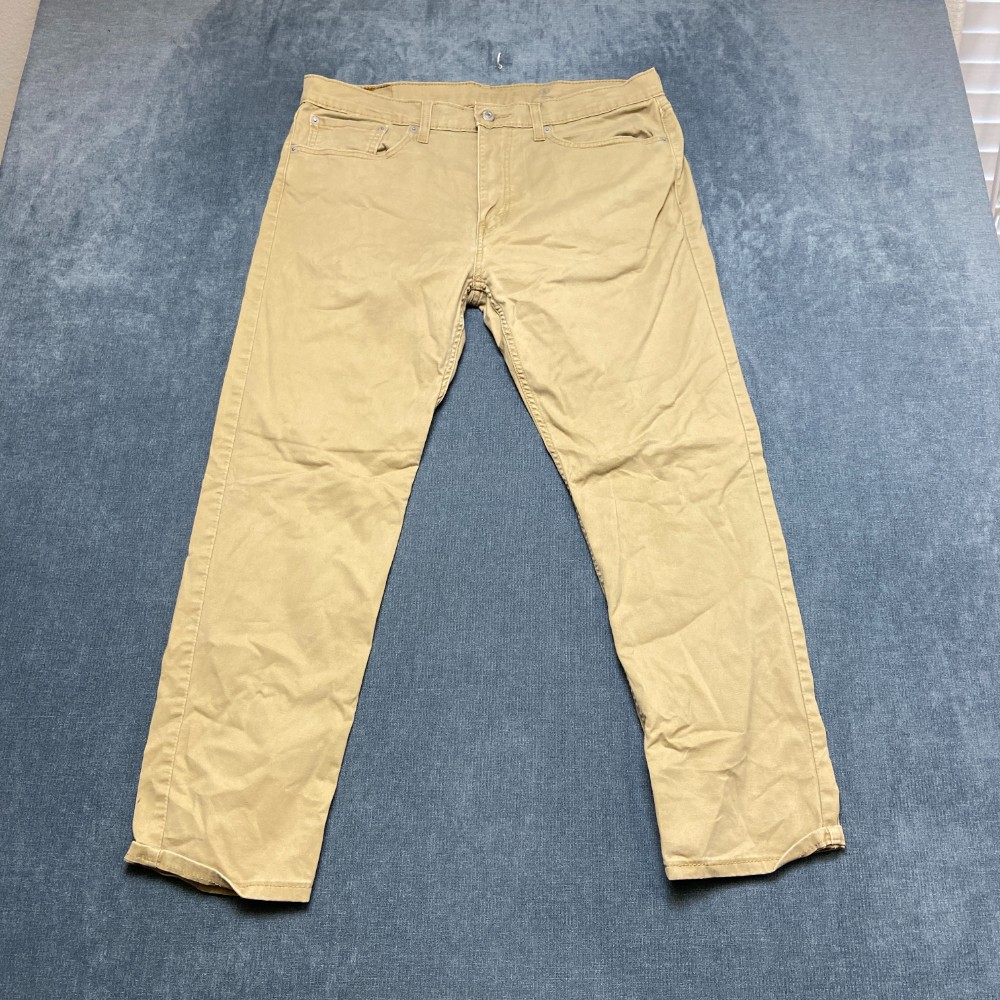 Levi’s 502 All Seasons Tech Jeans Mens 36×30 Beige Pockets Classic Straight Leg