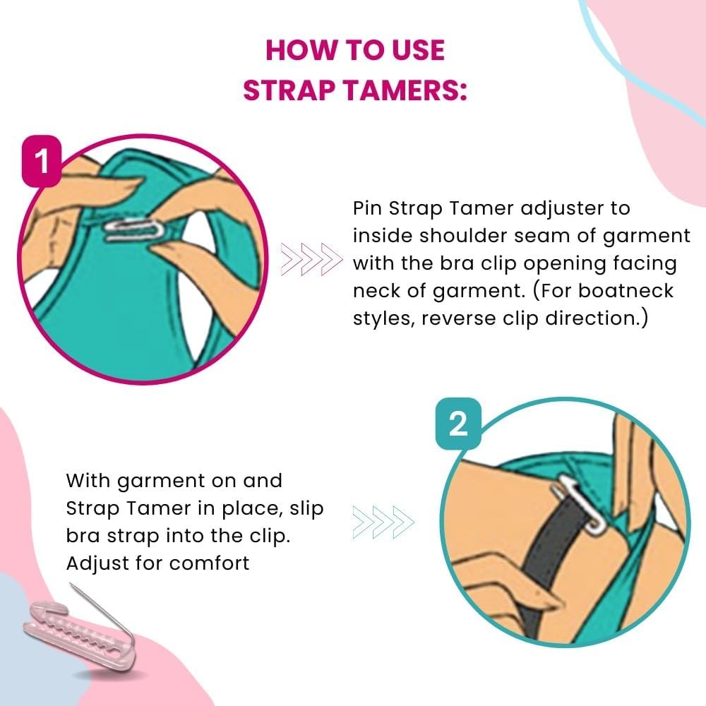Strap Tamers – Bra Strap Holder – Bra Strap Clip – Bra Clips for Straps