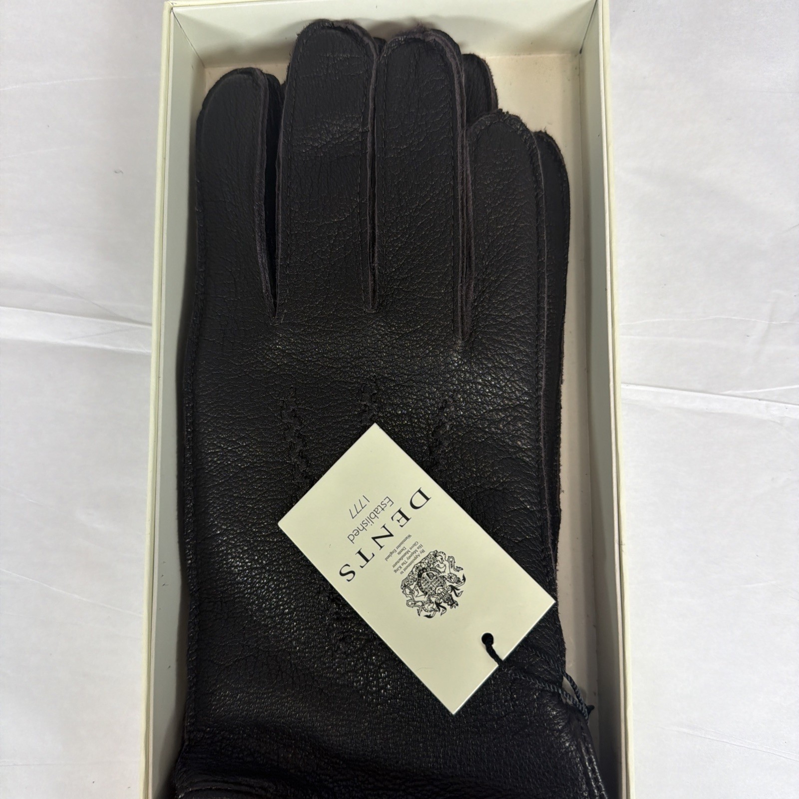 DENTS Lined Butter Soft Sheep Leather Luxury Driving Gloves Medium NWT Black