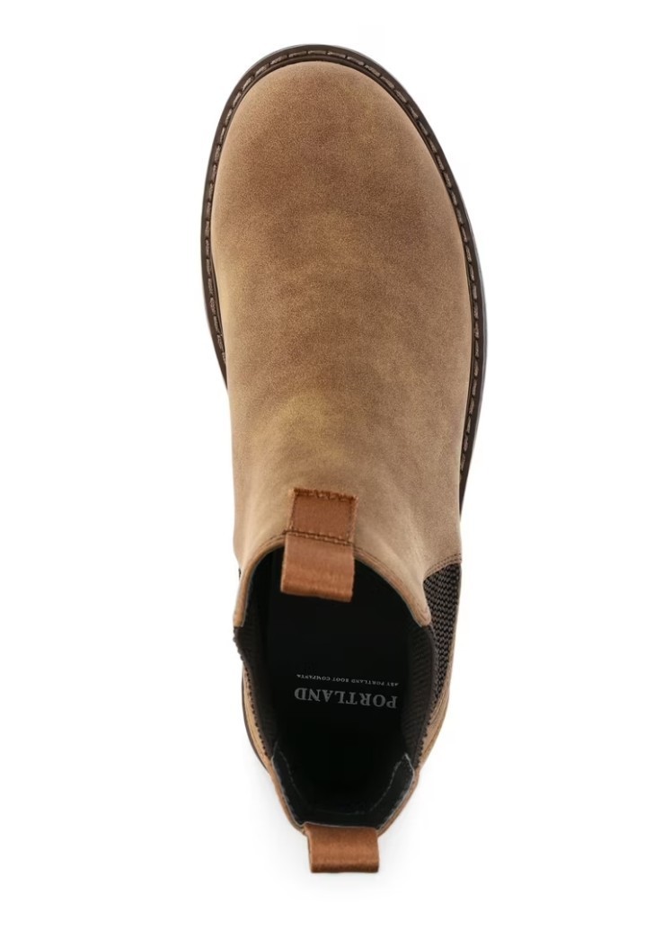 Portland Men’s Brown Chelsea Ankle Boots Round Toe Slip-On 13 Std New WOB