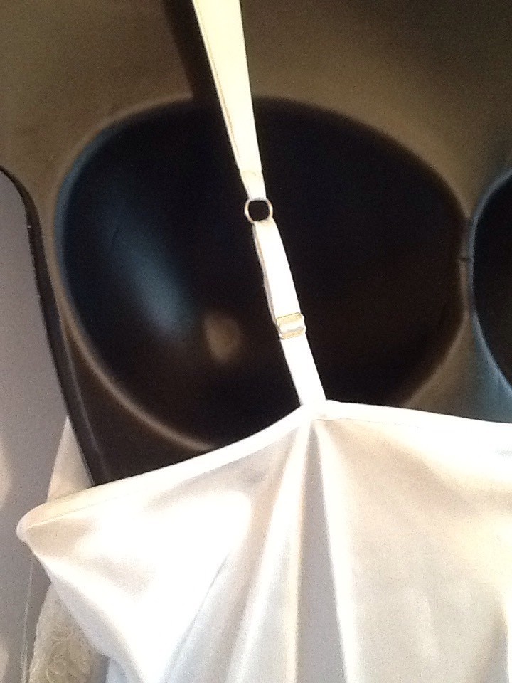 XL Jones Of NY Sexy Satin Chemise Ivory Bridal Holiday (fabric defects)
