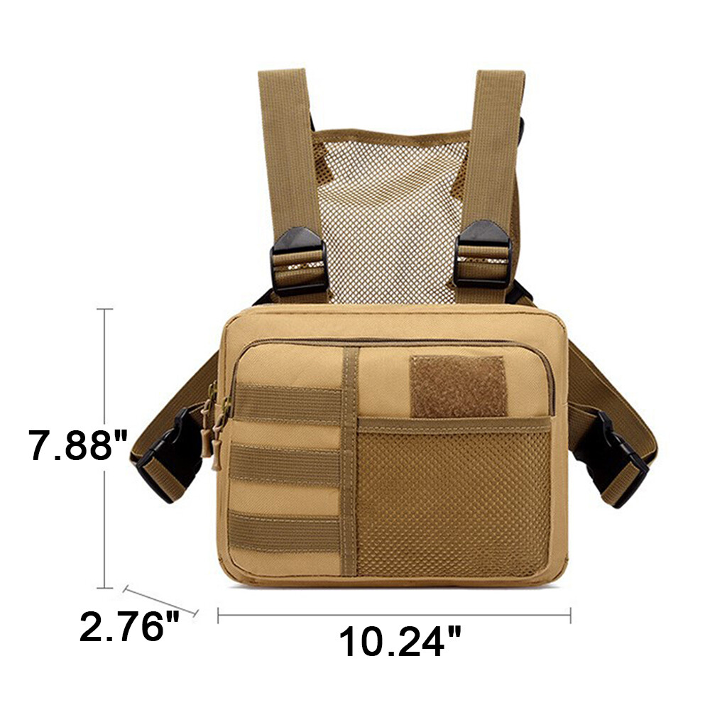 Tactical Combat Chest Rig Bag Vest Bags Front Pouch Recon Concealed Carry Pouch