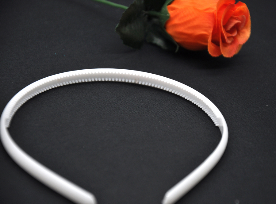 12 Plastic Headbands w/ Inner Teeth White or Black US Seller