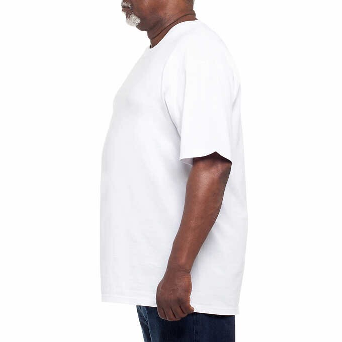 Kirkland Men’s 6-pack White 100% Cotton Crew Neck T-Shirts – FREE SHIPPING!