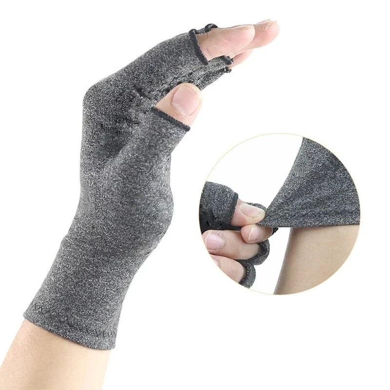 Fingerless Anti Arthritis Compression Gloves Cure Pain Relief Brace Hand Support