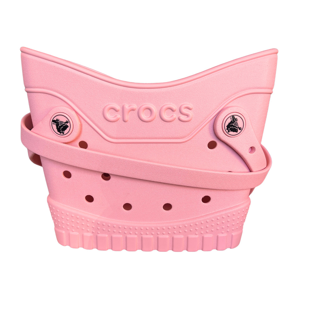 Crocs Classic Small Tote Bag Powder Pink w/ Jibbitz Holes Lightweight Durable