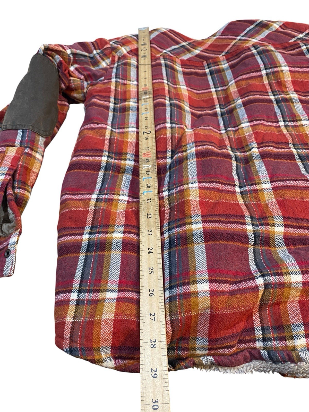 Legendary Whitetails Jacket Plaid Lined Flannel Sherpa Thermal Size Med