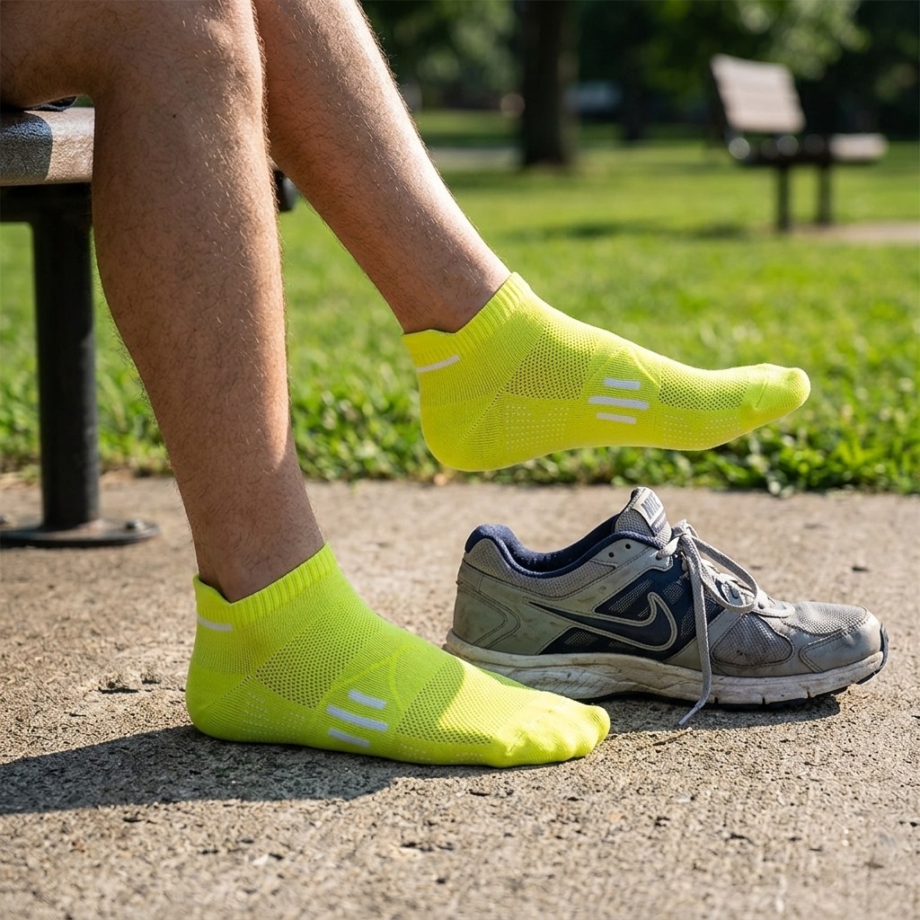5Pairs Anti-Odor No Show Socks Breathable Low Cut for Running Sports Gym