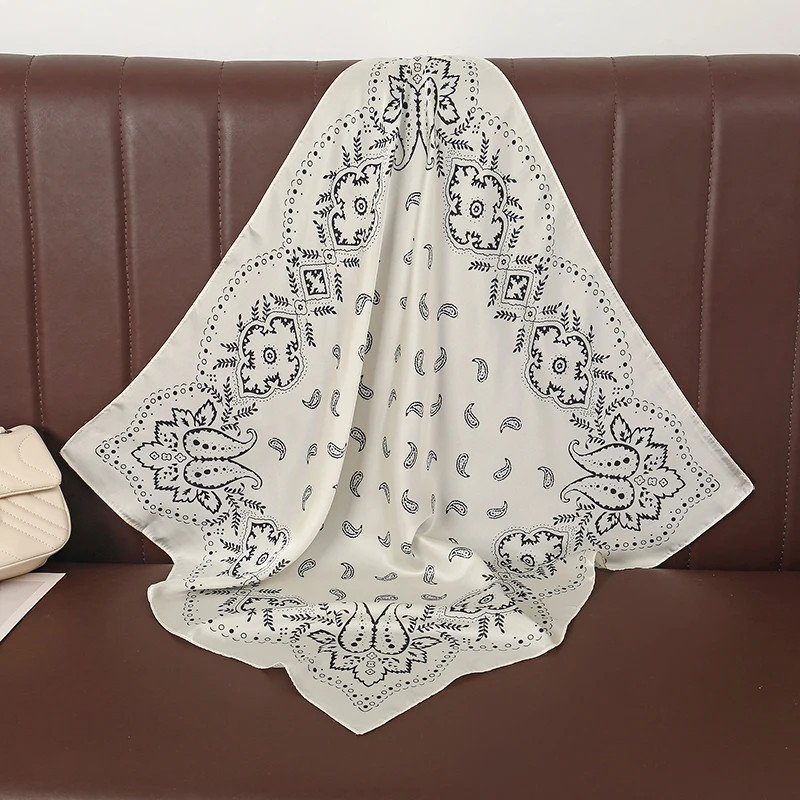 70cm Silk Square Scarf Women Neck Hair Tie Bandana Headband Beach Wrap