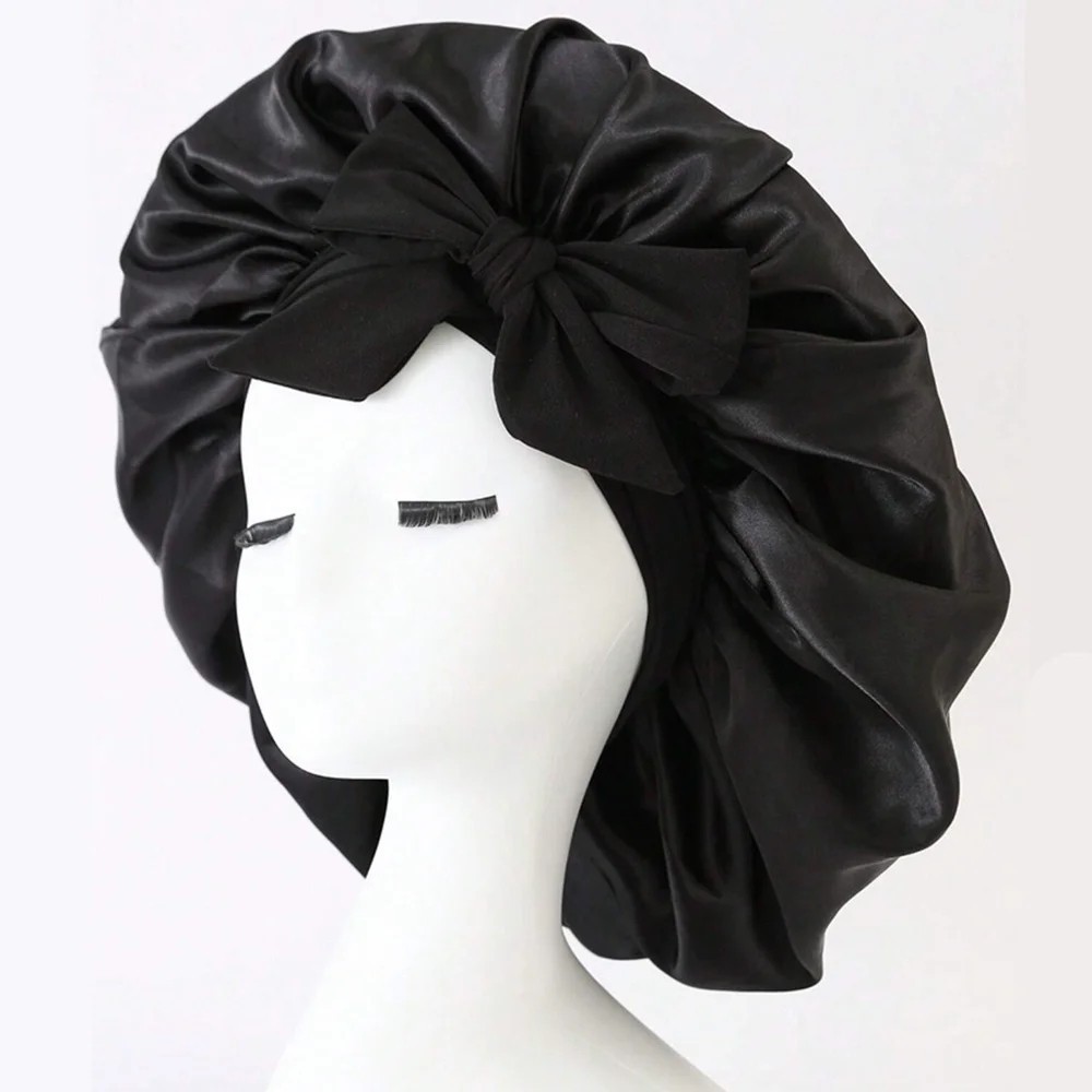 Satin Bonnet Silk Bonnet with Tie Band Adjustable Hair Bonnet for Sleeping