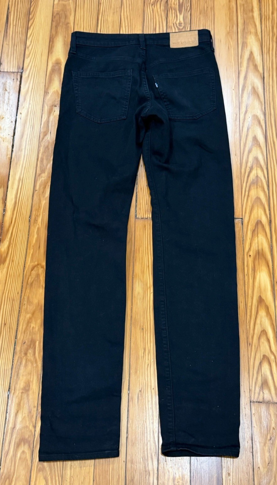 Levis Made & Crafted Jeans Blue Tab 29×34 Needle Narrow Black Denim