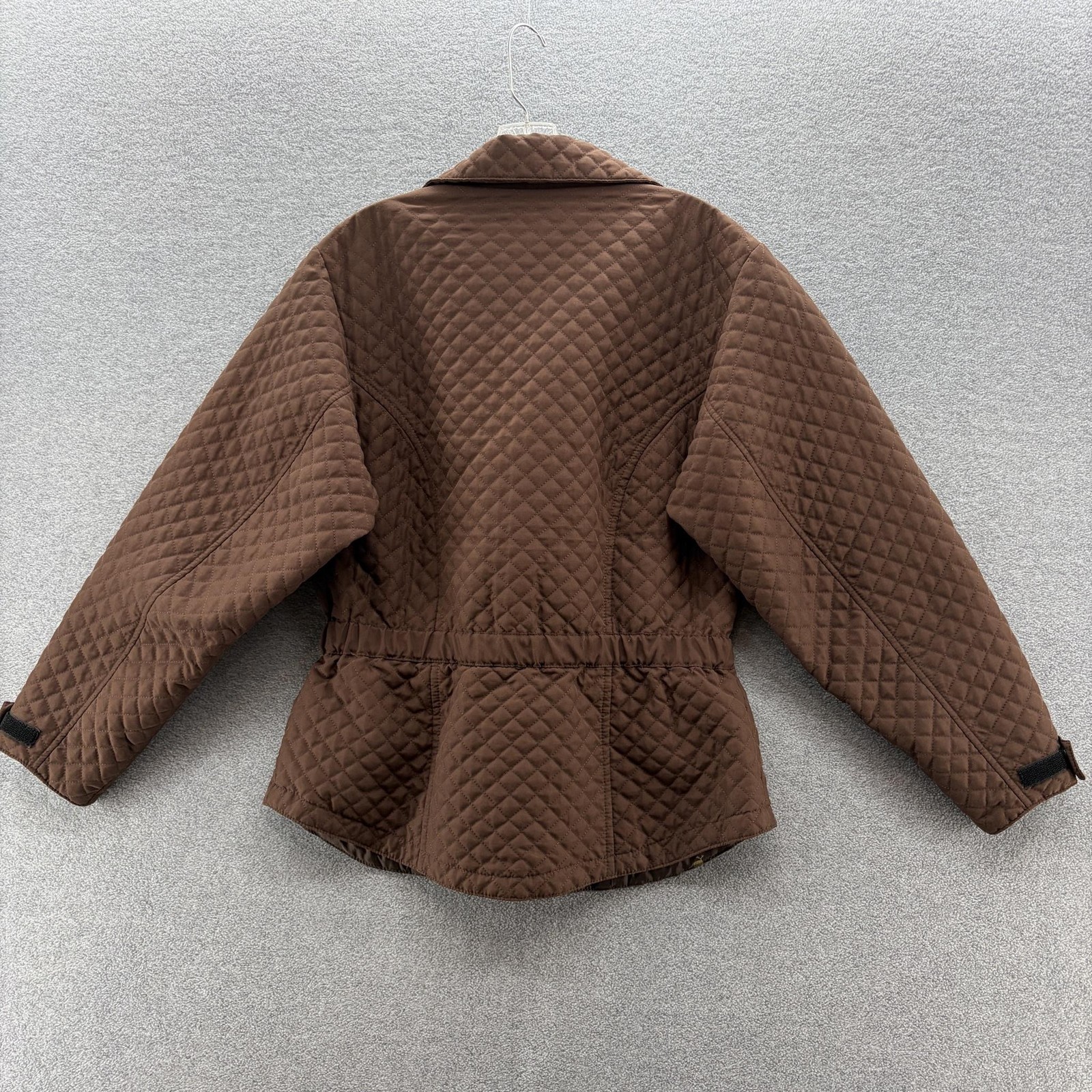 Golden Dress Equestrian Jacket Womens Medium Brown Quilted Zip Pockets Riding