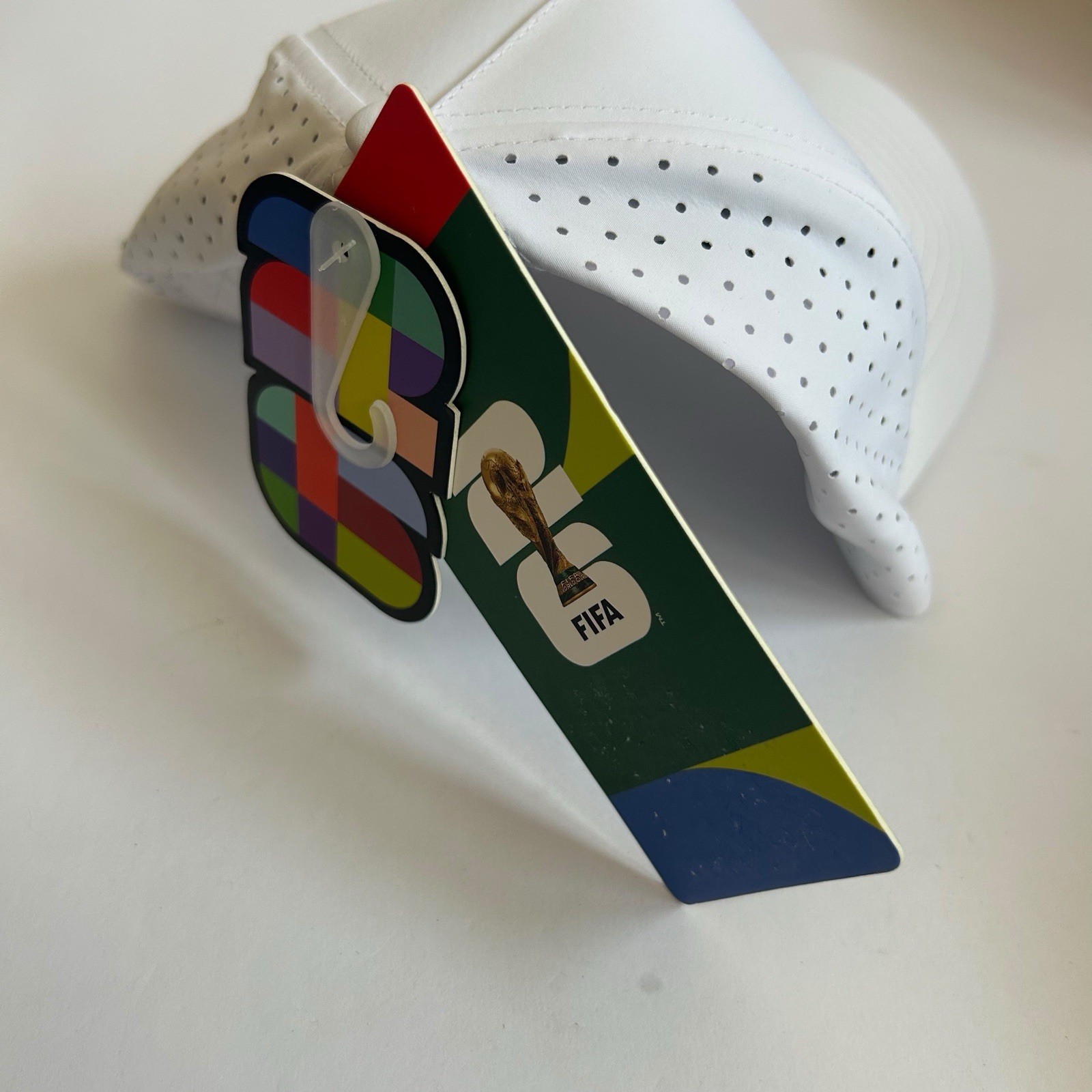 Official FIFA World Cup 26 Hat White Laser Perforated Snapback Cap New With Tags