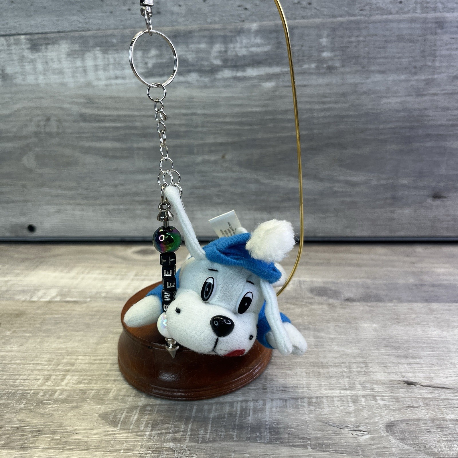 Slush Puppy Sweet OOAK Toy Bag Charm Keychain Handmade Ornament Vintage Plush