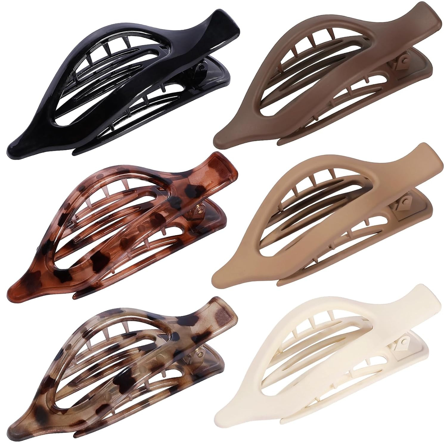 Flat Hair Clips for Women – 6 PCS French Flat Claw Clips Medium Hair Clips for G