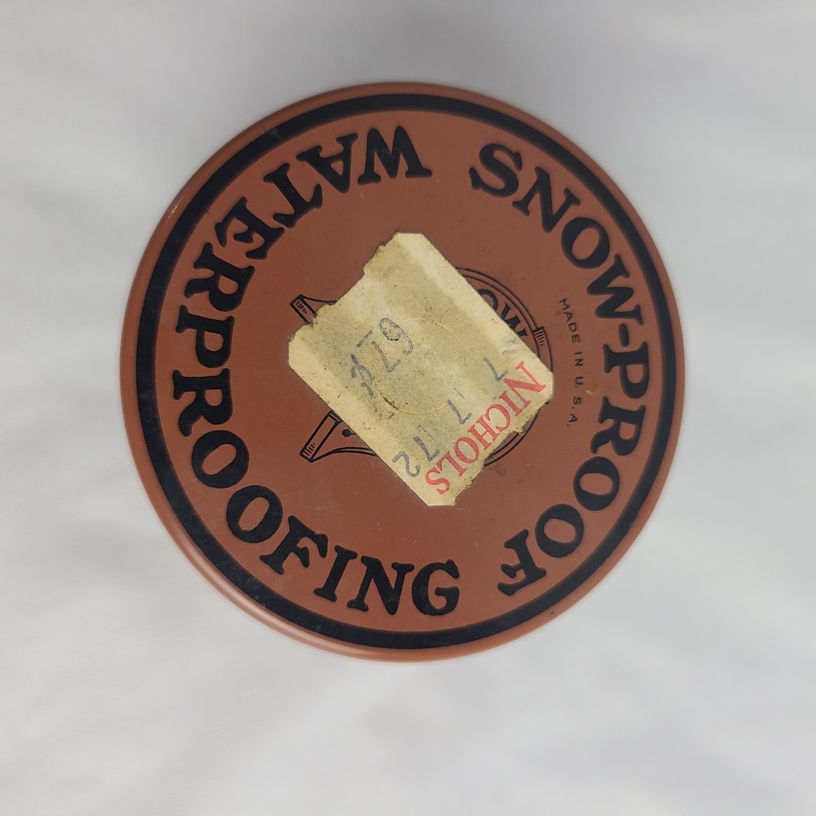 Vintage Snow-Proof Waterproofing Leather’s Best Friend 3.75 Oz. Tin 1/4 Full