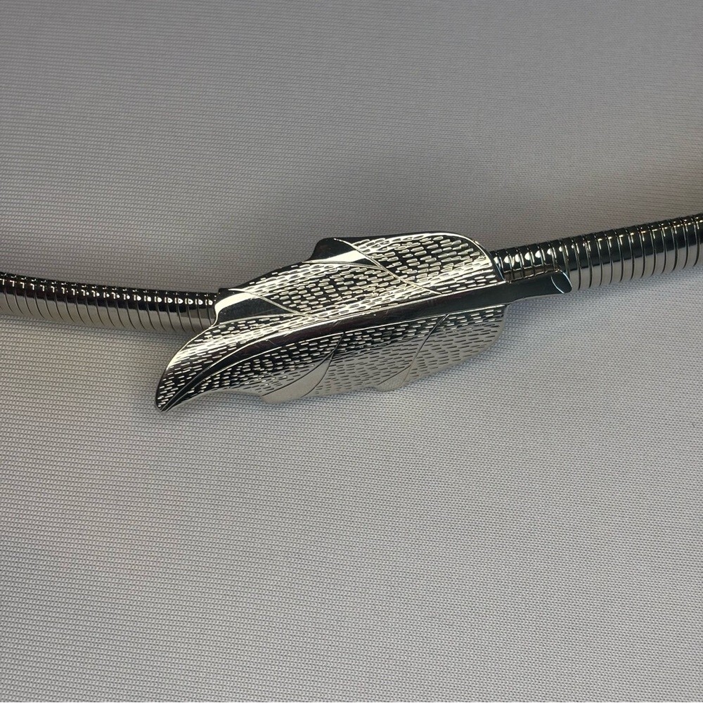 SILVER LEAF BUCKLE Elastic Stretch Waist Belt