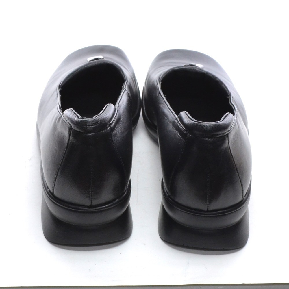 Womens Theresia M. Donna Wedge Loafer 7 M Black Leather Sneaker Shoes New in Box