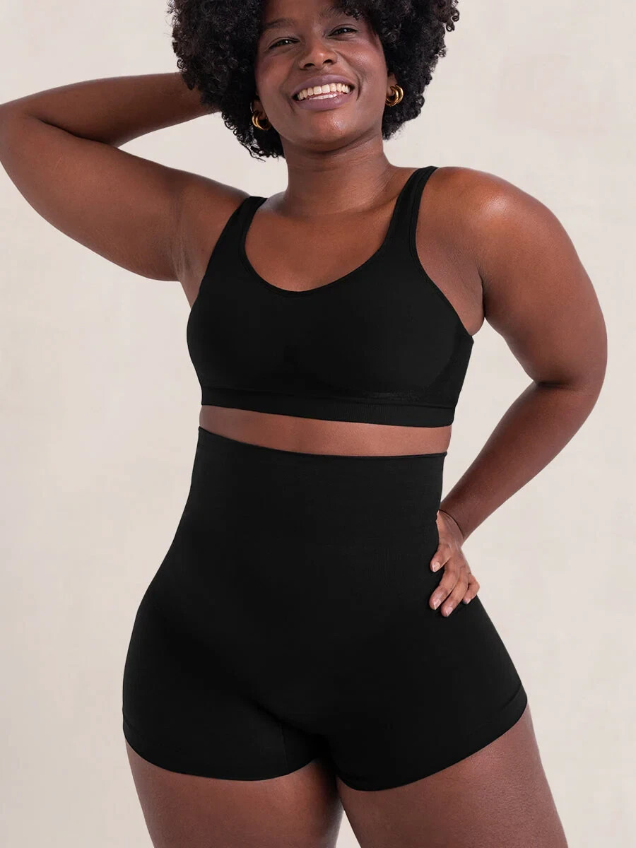 Empetua by Shapermint Women’s Size Large Black High Waisted Shaper Boyshort