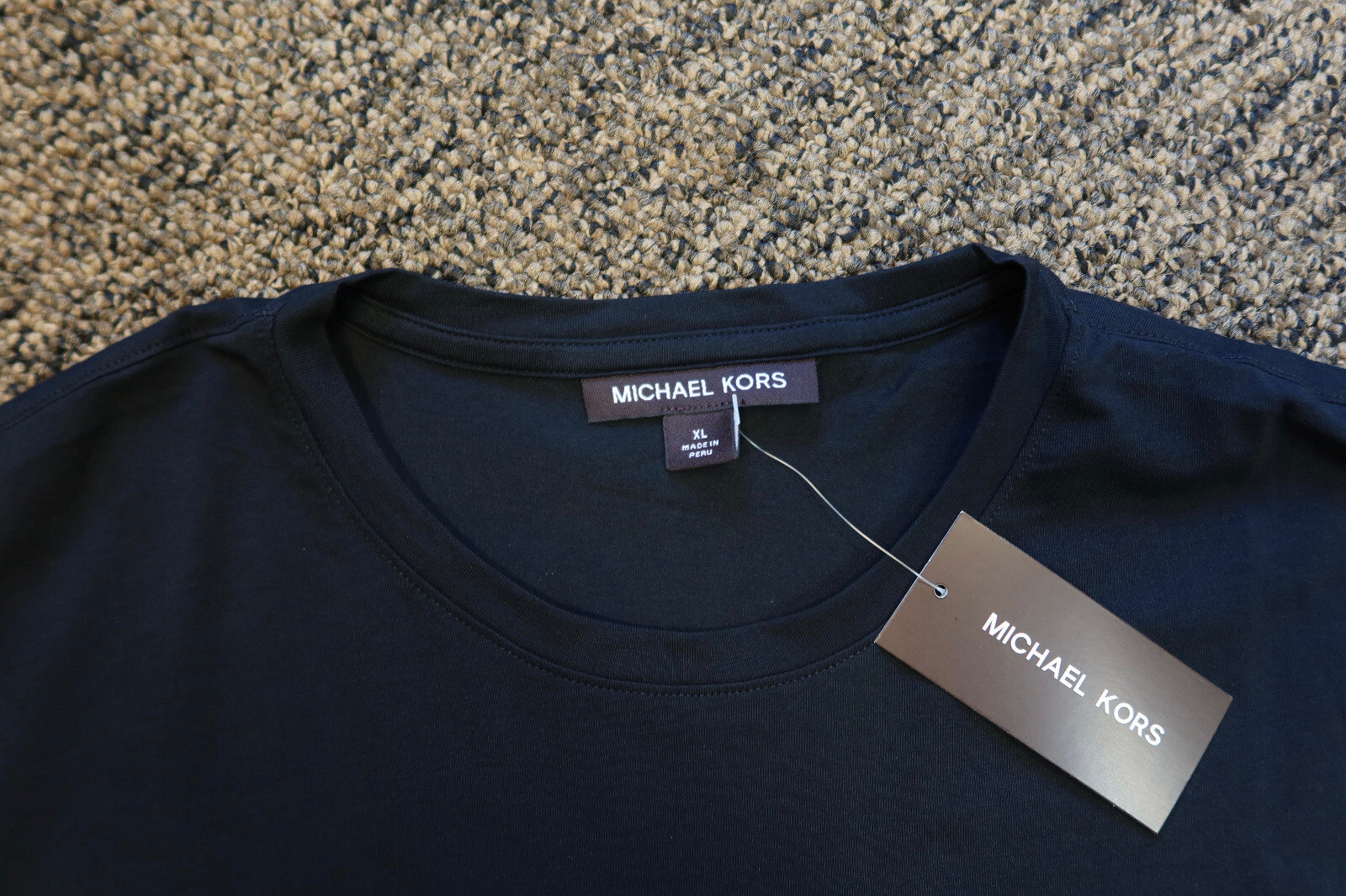 $69 New Michael Kors Men’s Cotton Blend Crew Neck Tee T-Shirt – Size XL – Black