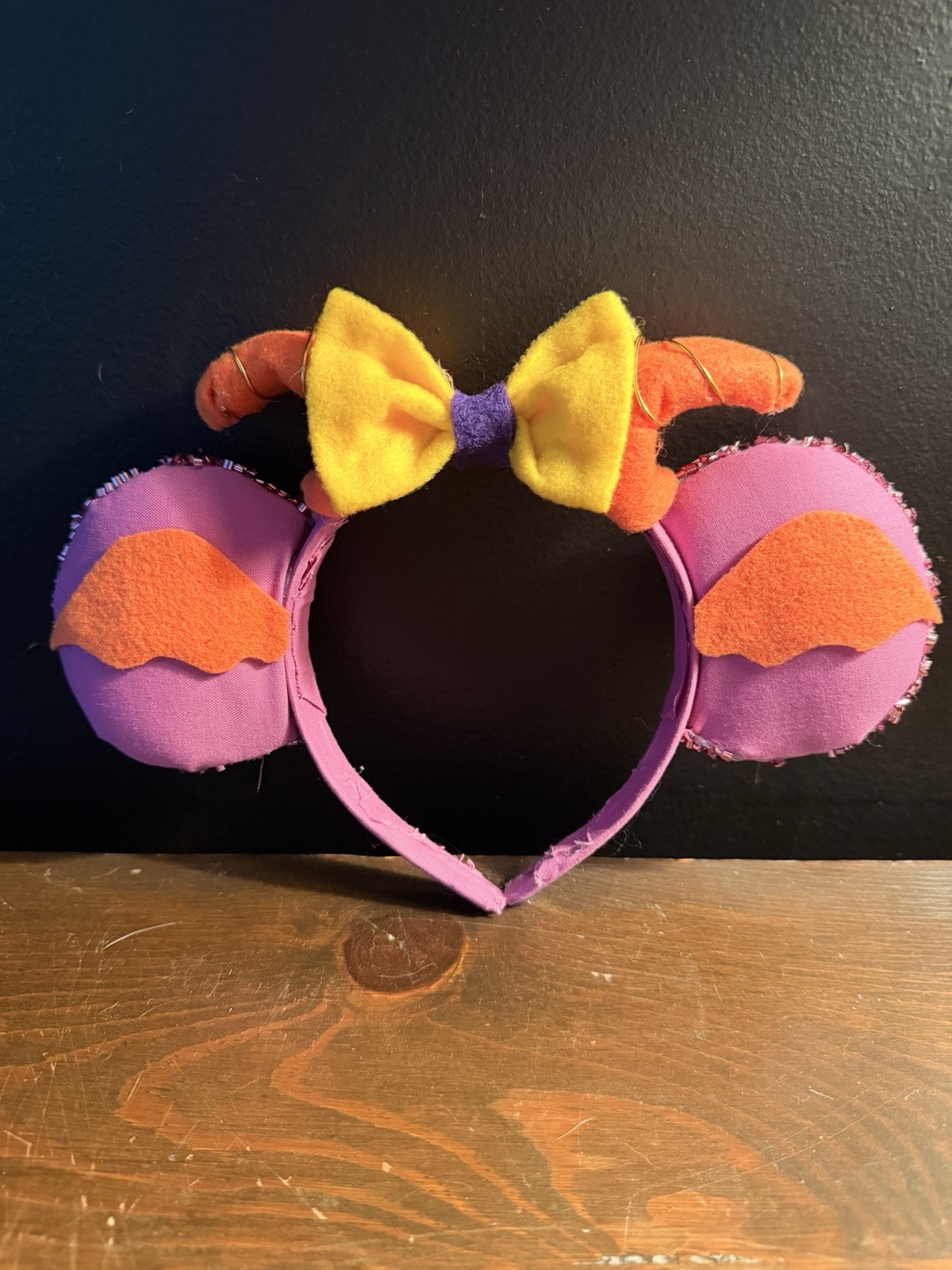 Figment Purple Dragon Disney Ears Hand Made (See Description)