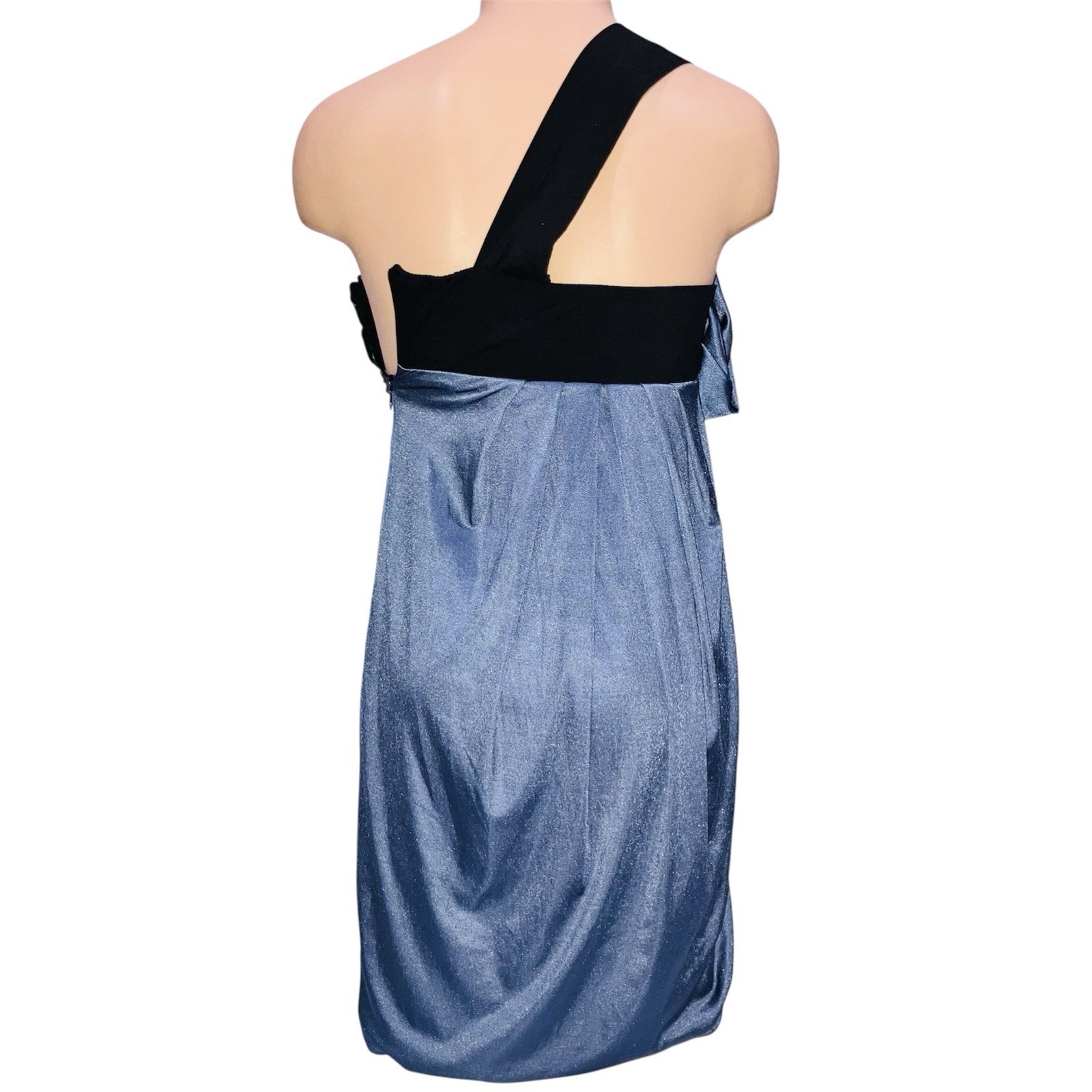 Iodice One Shoulder Dress Blue Black Grecian Roman Goddess Spartacus Show Sz XS