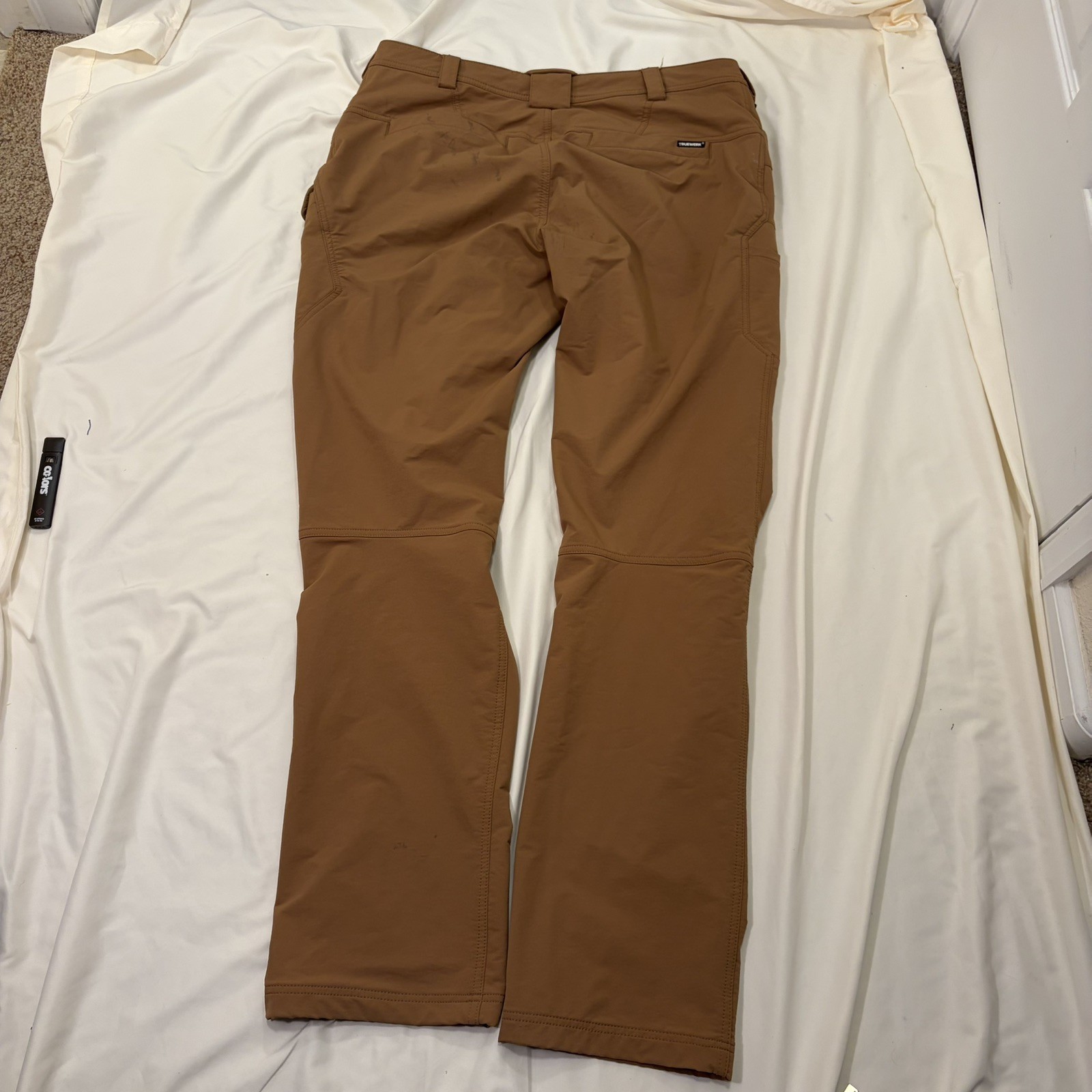Truewerk T2 Werkpant Mens Size 38×36 Sand Straight Leg Nylon Poly Spandex Good