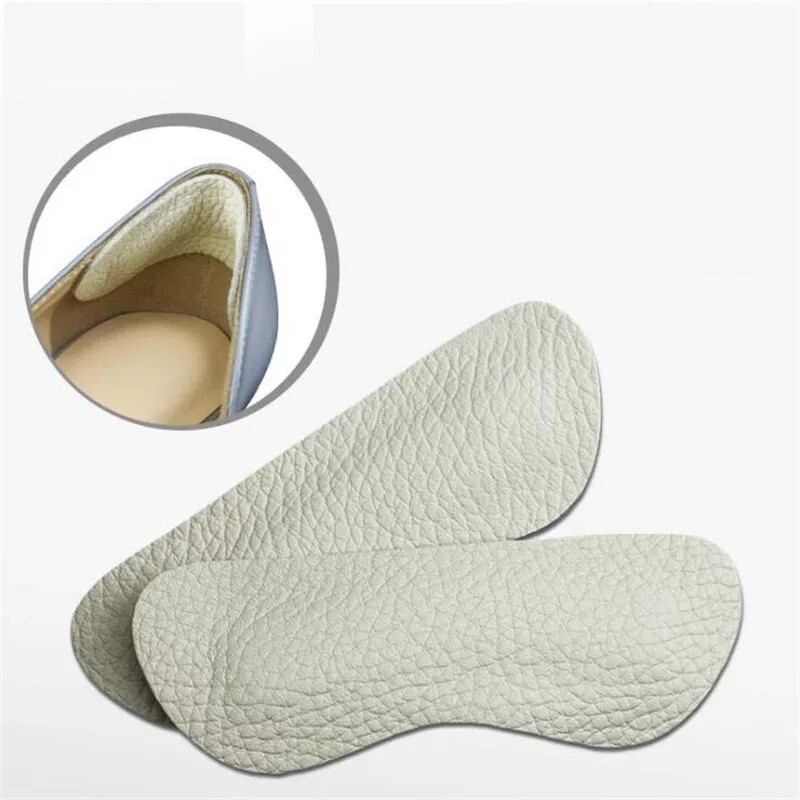 1 Pair Cow Leather Heel Grips Thickened Anti-Abrasion Heel Cushioned Insole heel