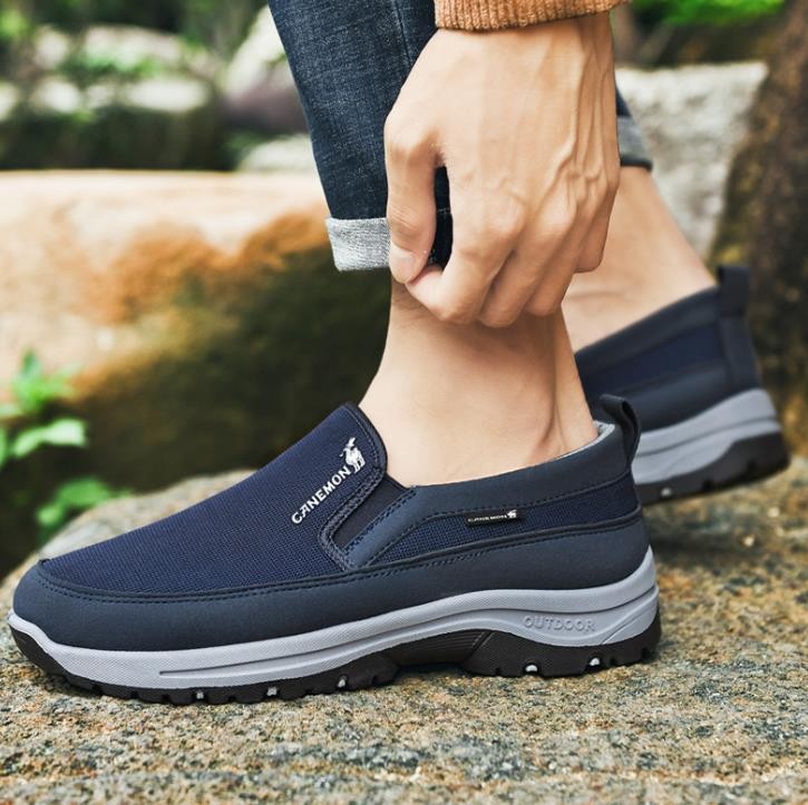 Comfort Breathable Orthopedic Travel Plimsolls, Cna Trop Shoes for Men Slip-on