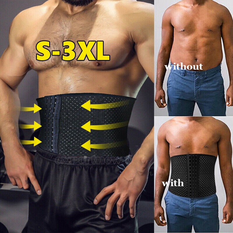 Men Abdomen Control Belt Band Tummy Control Compression Slimming Body Shaper