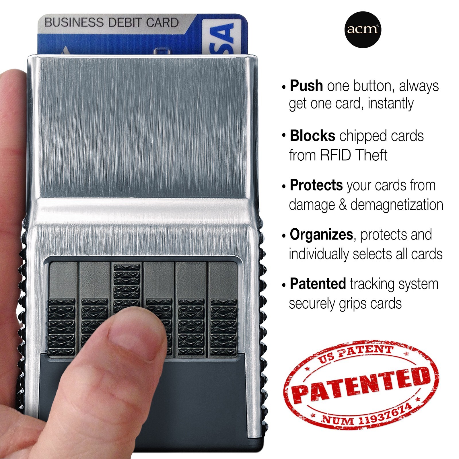 ACM Wallet 2.0 – Scratch & Scuff – RFID Blocking 6-Card Wallet with Money Clip