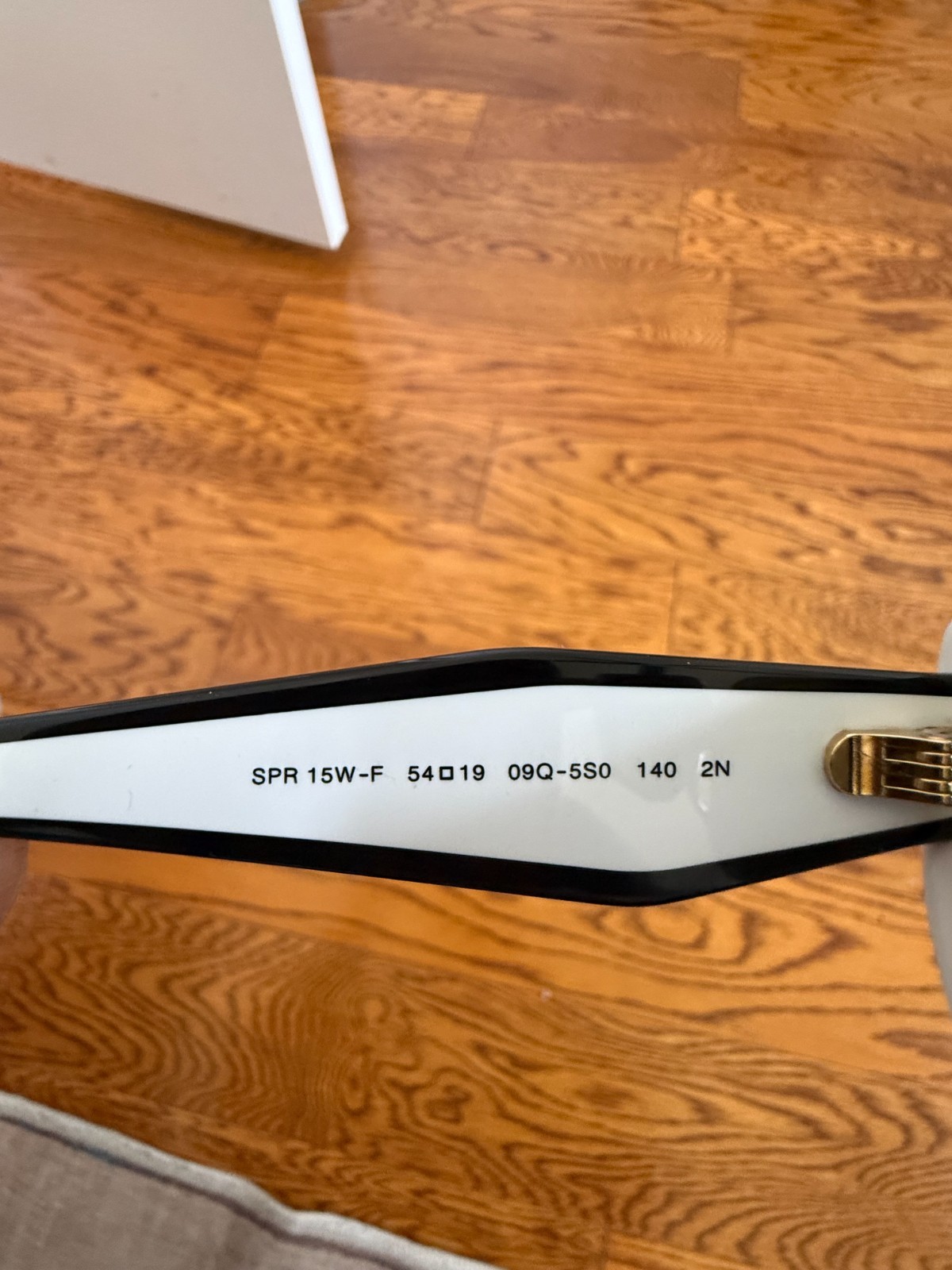 Prada PR 15WS Oversize Square Sunglasses Women Black White Frame UV400 Authentic