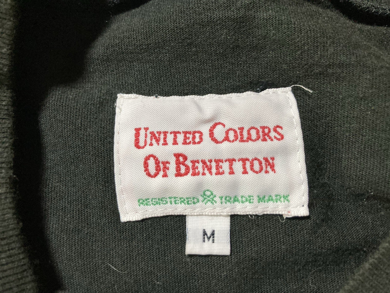 United Colors of Benetton Formula 1 Racing Team Tee T Shirt Size M Black Vintage