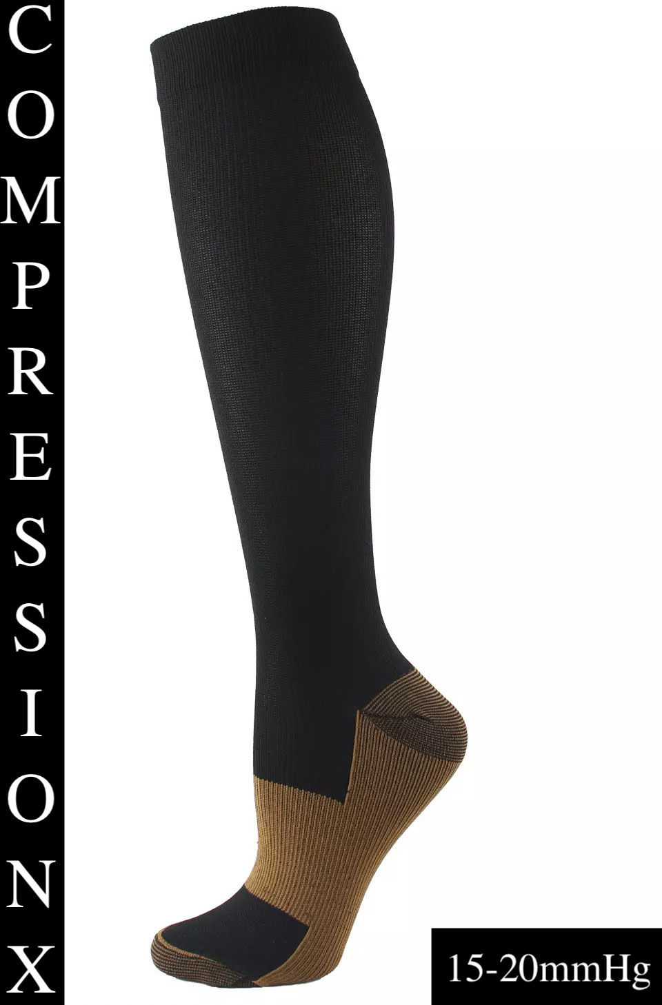 Big N Tall Compression X Socks Pain Relief Calf Leg Foot Support Stocking 4XL