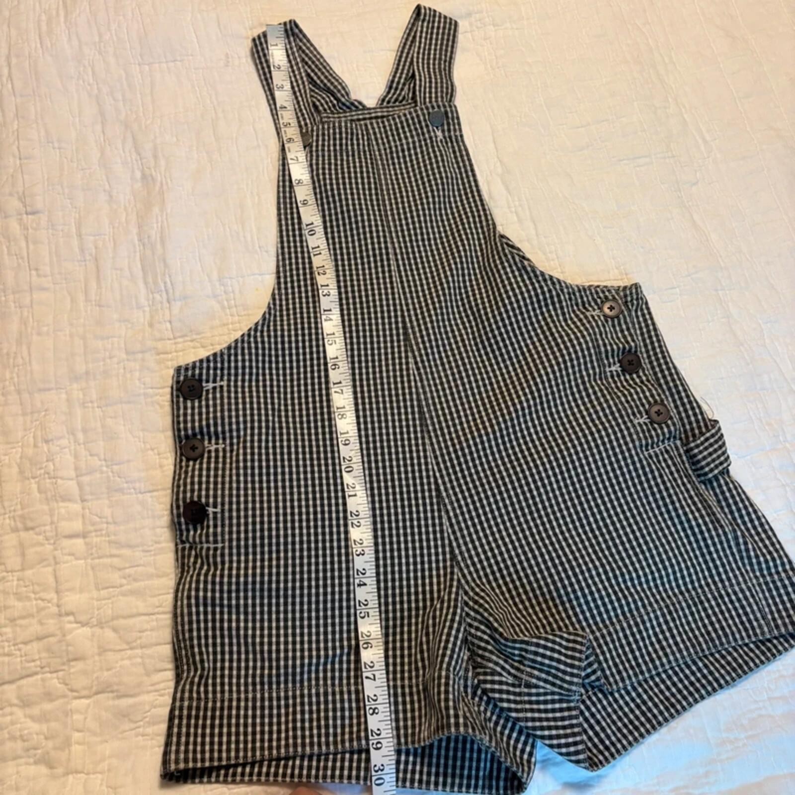 Vintage Esprit Gingham Shortalls/Overalls Size Medium