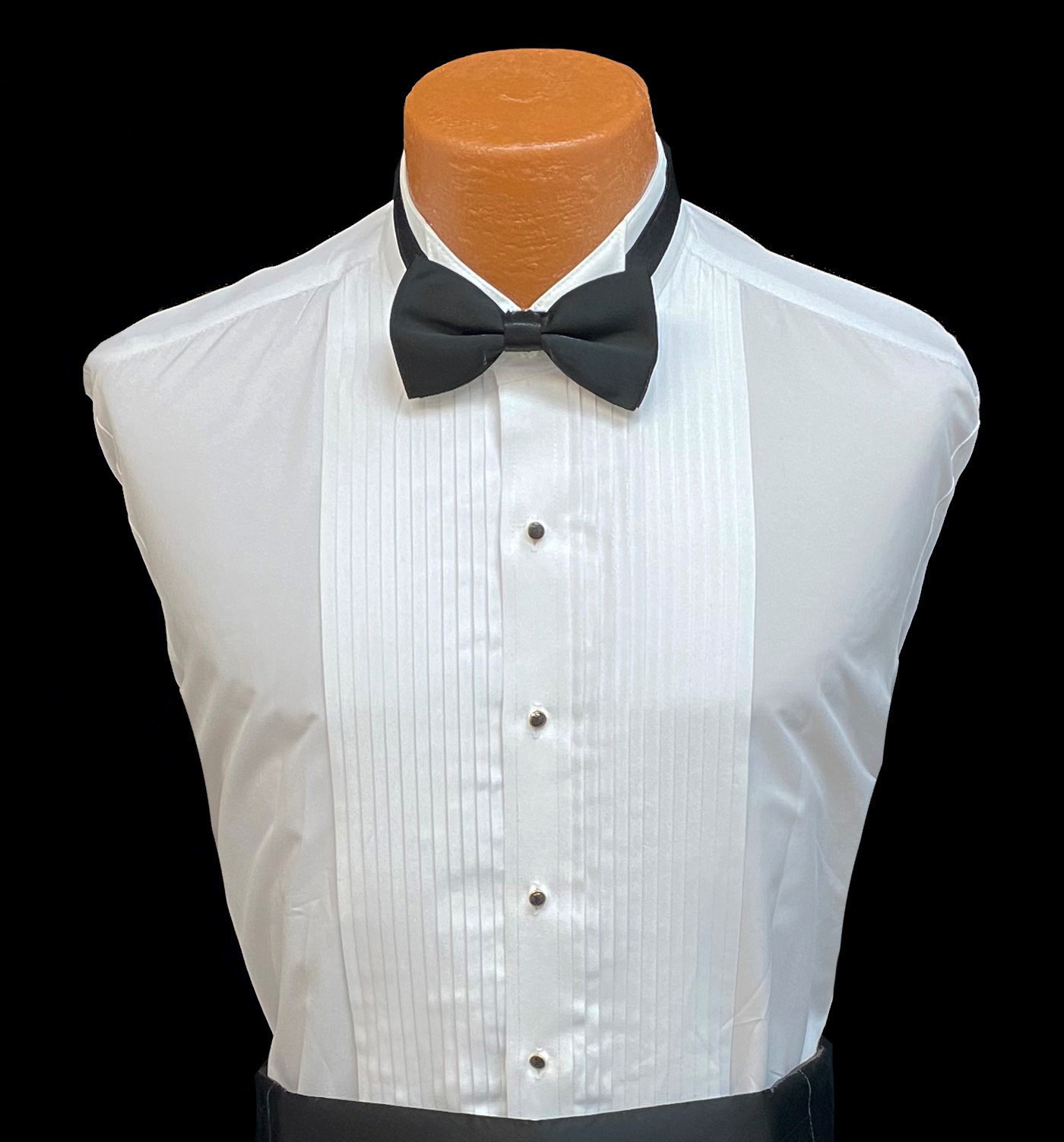 New Men’s White Tuxedo Shirt Pleated Front Wing Collar Big & Tall 7XL 34/35