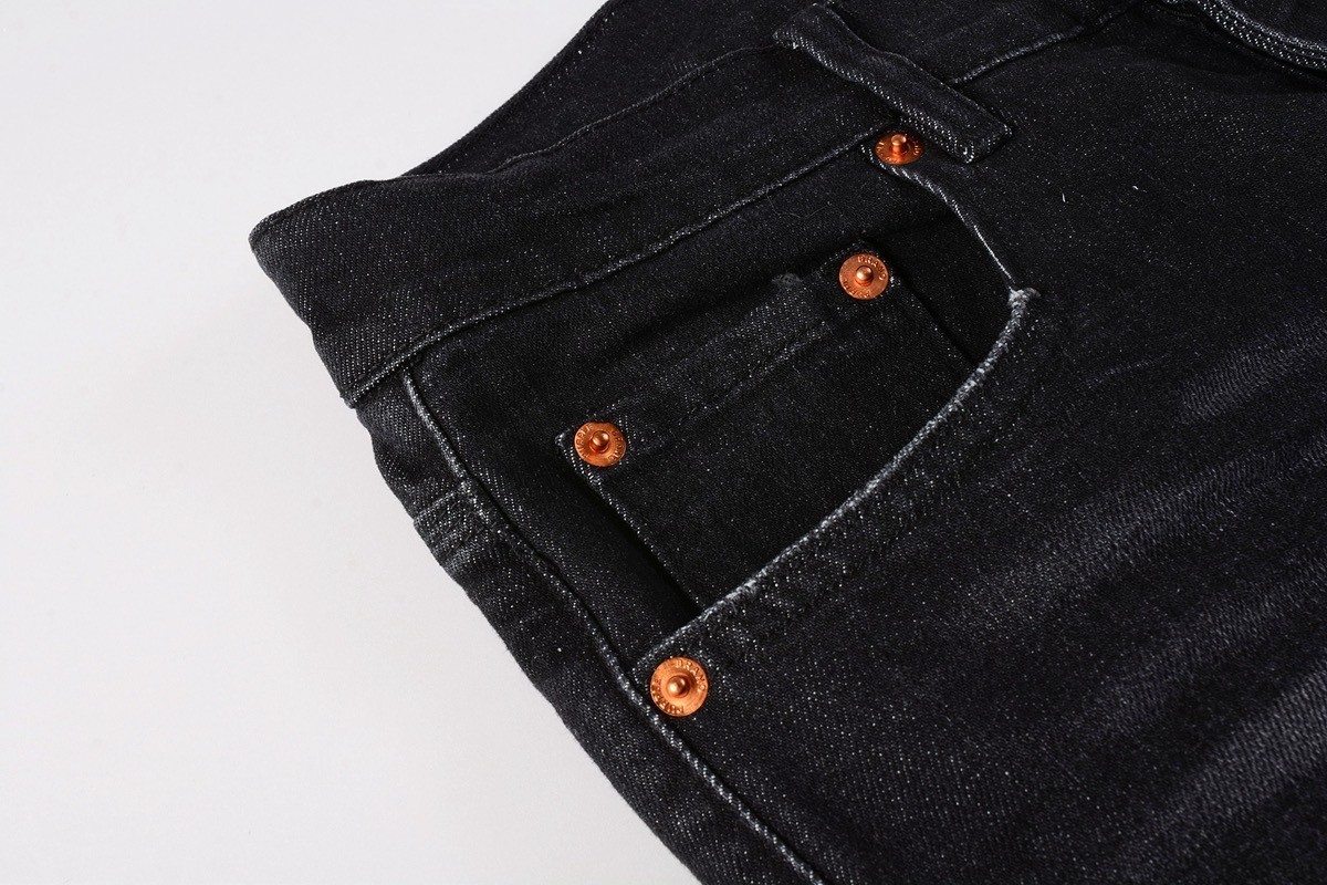 2026 New purple brand men’s personality Fashion Slim Fit Jeans