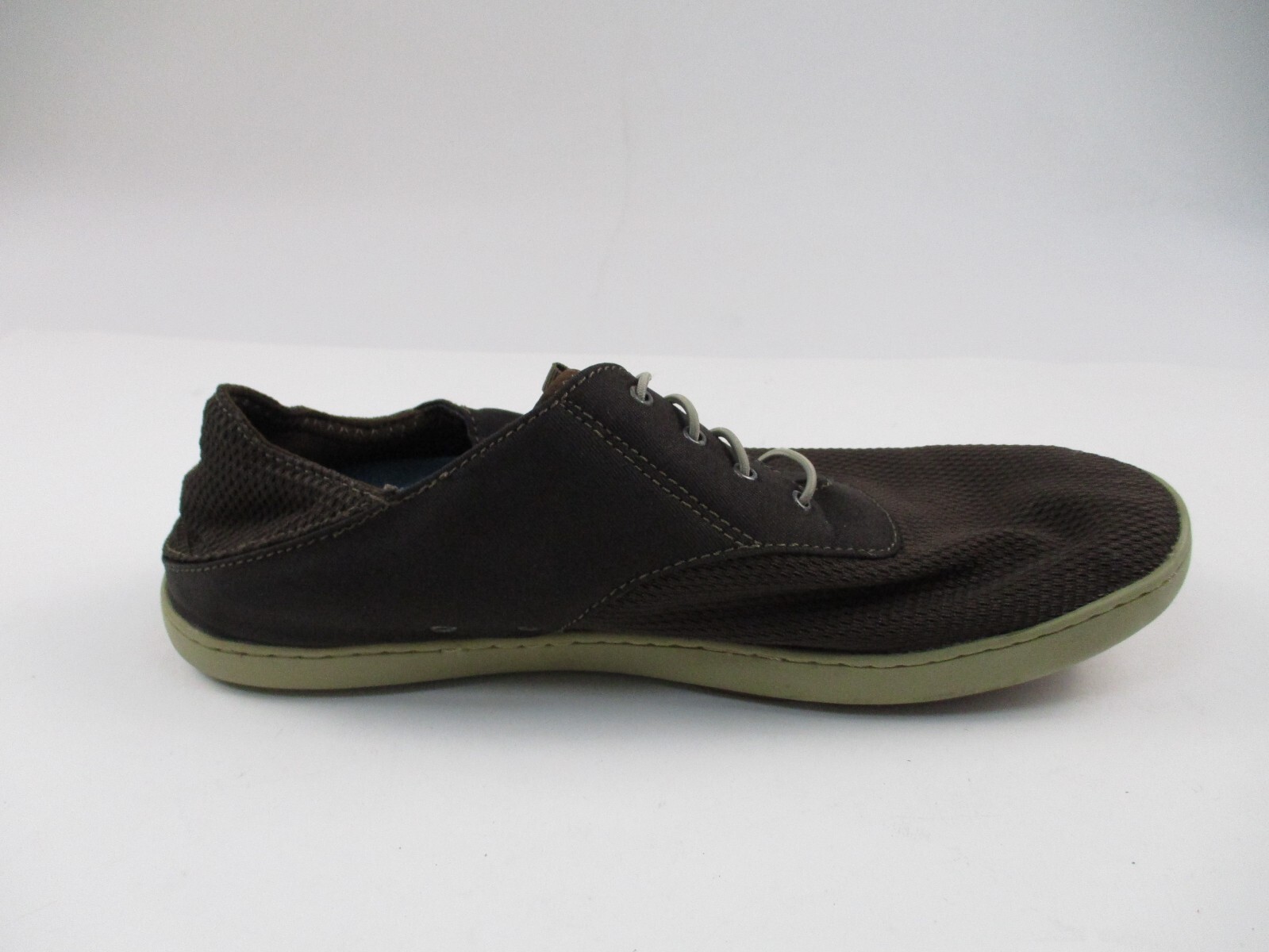 OluKai Men’s Nohea Moku Boat Shoes Mens 11 Brown Low Top Lace Up