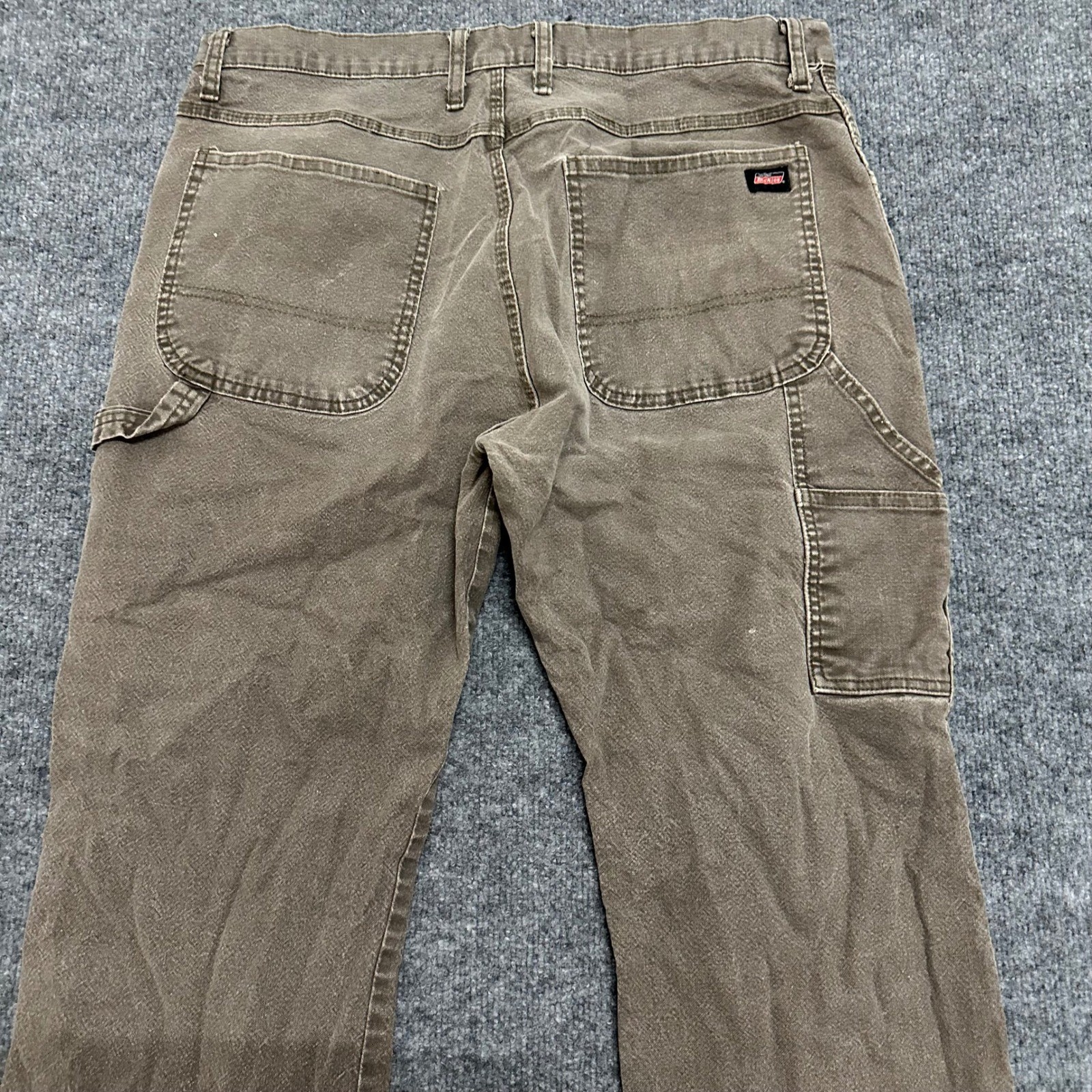 Dickies Carpenter Pants Mens Size 36×28 Brown Distressed Relaxed Fit Workwear